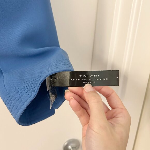 Tahari Arthur S. Levine French Blue Jagger Suit Blazer Jacket Size 12 Petite NWT - Picture 6 of 8
